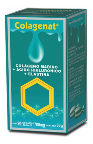 Ampolletas Faciales De Colágeno Marino, Elastina Colagenat Tipo De Piel Mixta