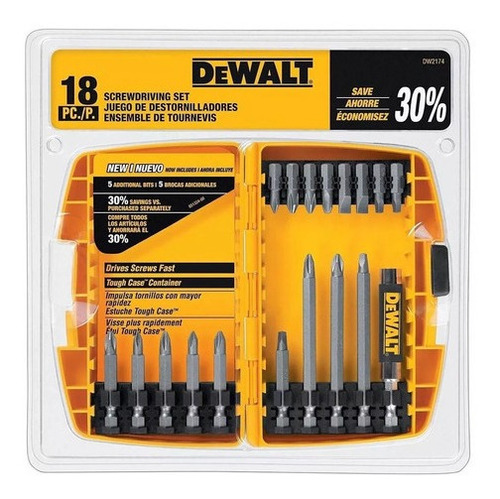 Set De 18 Piezas Para Atornillar Dewalt Dw2174