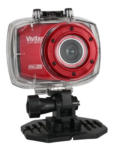 Câmera Filmadora De Ação Full Hd Vermelha Vivitar Dvr787hd