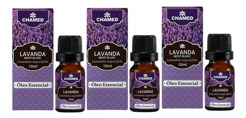 Kit 3 Óleos Essenciais De Lavanda 10ml Chamel