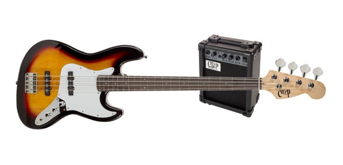 Pack Bajo Jazz Bass Y Amplificador Creep Completo Sb