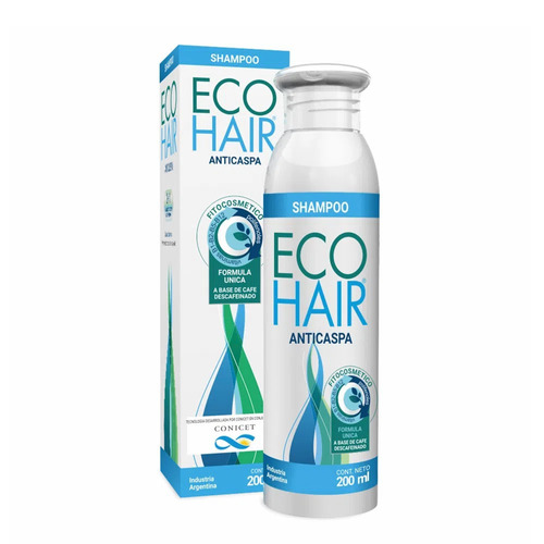 Imagen 1 de 1 de Shampoo Ecohair Anticaspa en botella de 200mL por 1 unidad
