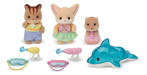 Trío Divertido De Piscina Calico Critters Nursery Friends
