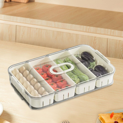 Caja De Almacenamiento Para Nevera, Bandeja Para 4 Rejilla
