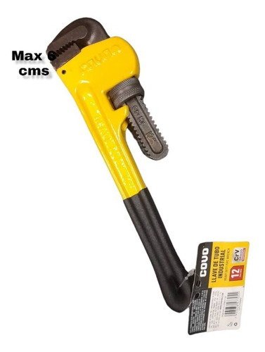 Llave De Tubo 12 Pulgadas Mango De Goma