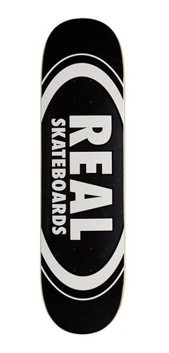 Tabla Skate 8.25 Real Classic Oval Black + Lija | Laminates