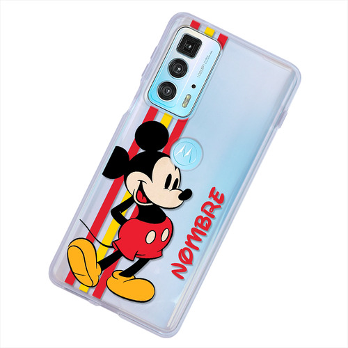 Funda Para Motorola Mickey Mouse Personalizada Nombre