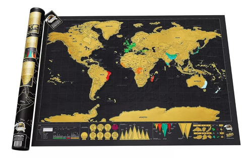 Mapa Para Raspar Scratch Map Deluxe Edition 82x59cm Raspable