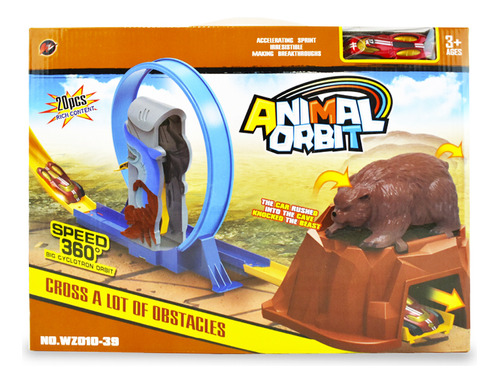 Animal Orbit Pista De Autos Oso Giro 360° Cksur0655 Color Único