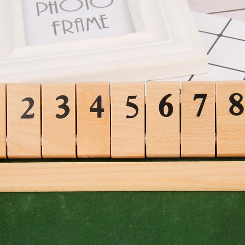 Jogo De Tabuleiro Shut The Box Dice Flaps & Dices Divertido