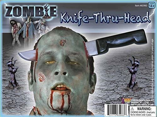 Arma Y Armadura - Forum Novelties Men's Zombie Knife-thru-he