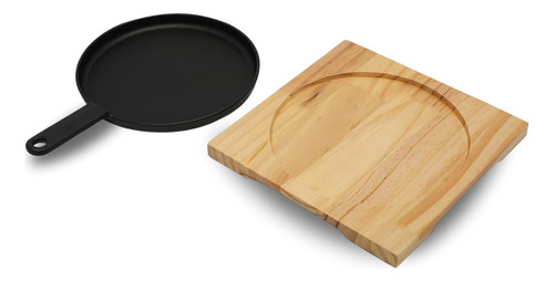 Chapa Teppan Redonda Com Cabo 18cm
