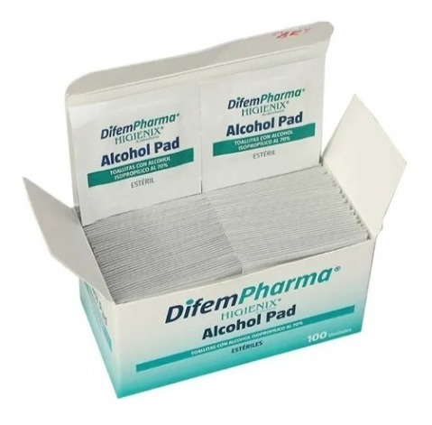 Imagen 3 de 4 de Alcohol Pad Toallitas Desinfectantes Higienix 100 Unid