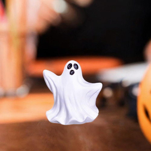 Enfeite De Halloween Estatueta De Grande Fantasma Branco
