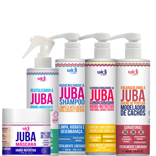 Kit Juba Shampoo Cond Encaracolando Masc E Bruma Widi Care