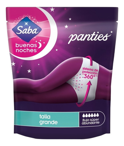 Panties Saba Buenas Noches Talla Grande 3 Piezas