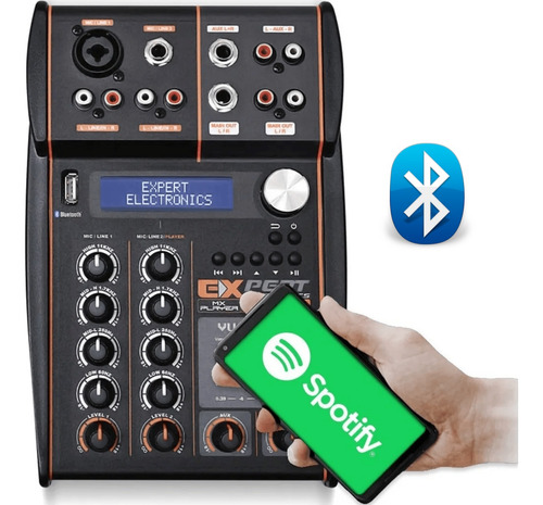 Mesa De Som Automotivo Expert Com Bluetooth Usb Mx Player