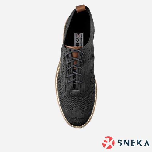 Zapatos Sneka Vestir Moda Hombre Gris Oxford 26-29 Profesor