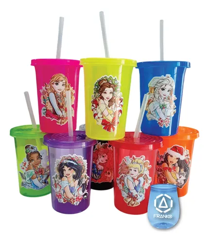 comprar Vasos Decorados Navidad Princesas Disney 20 Pzas Reusable