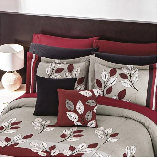 Edredon Lavable Aara Microfibra Matrimonial Concord Color Vino