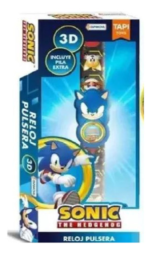 Reloj Digital Sonic 3d Infantil The Hedgehog
