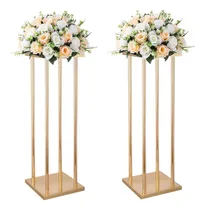 Comprar Bigsee 2 Piezas De Centros De Mesa De Boda Dorados, Floreros
