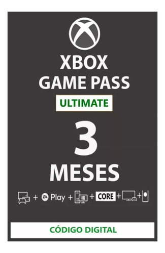 Códigos Xbox Game Pass Ultimate Y Core