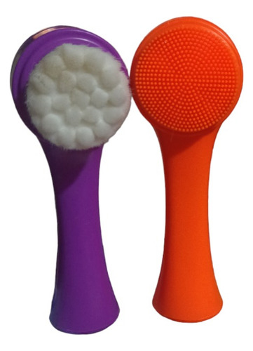 Cepillo Limpieza Facial Doble Cara Manual Exfoliante