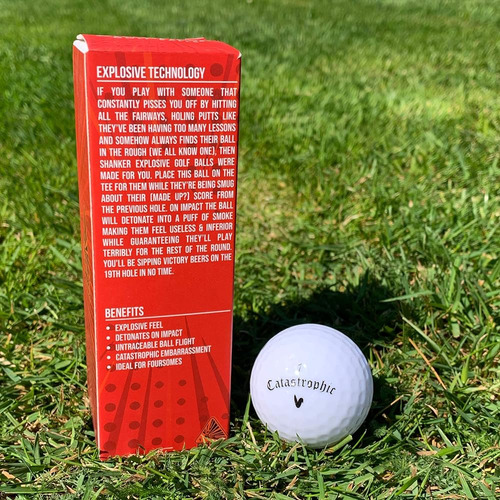 Shanker Golf Exploding Balls - Bolas De Broma Que Explotan E White