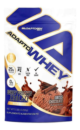 Adapto Whey 3w 2240g - Adaptogen Science Chocolate Suiço Sabor Swiss Chocolate