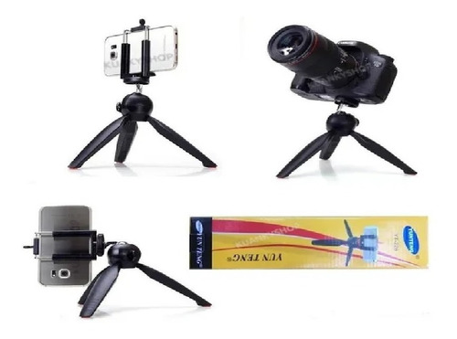 Mini Trípode Firme Soporte + Adaptador Celular Cámara