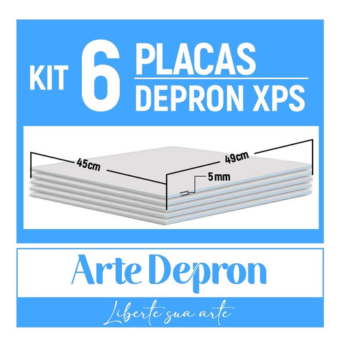 Kit 6 Placas Depron 49cmx45cmx5mm Placa Mosaico Pluma Aeorom
