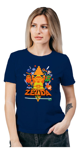 Polera Mujer Zelda 8 Bits Gamer Algodón Orgánico Wiwi