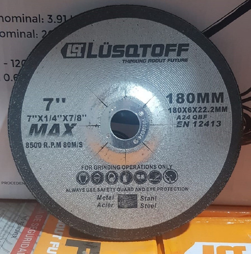 Amoladora angular Lüsqtoff AML2200-8 de 50 Hz color naranja 2200 W 220 V + accesorio
