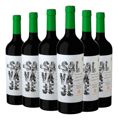 Vino El Salvaje Pinot Noir Caja X 6 X 750ml. - Vino Orgánico