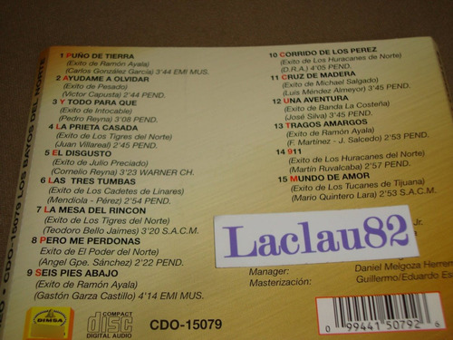 Norteños De Corazon Grandes Exitos 02 Orfeon Cd Intocable (Usado)