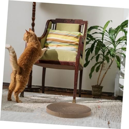 Popetpop Cat Supplies Cat Toy Cat Scratch Pad Round Cat Scra