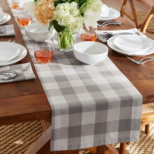 Elrene Home Fashions Farmhouse Living Buffalo-check Table Ru