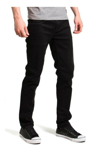 Pantalon De Jean Vulk Freedom Negro Hombre Original