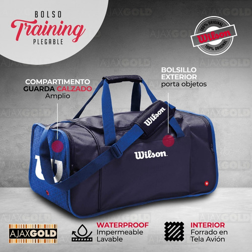 Imagen 6 de 7 de Bolso Wilson Deportivo Viaje Urbano Gym Bolsillo Reforzado