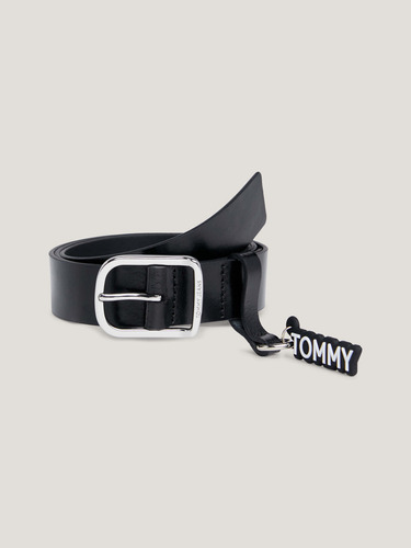 Cinturón De Piel Negro Con Adorno De Tommy Jeans Mujer Talla 95