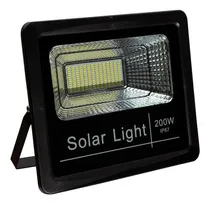Comprar Lámpara Panel Solar Exterior Led 200w 6500k Luz Blanca Ip67 Color Negro