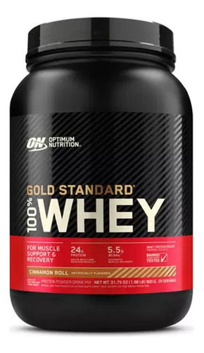 Rollo de canela Whey 100% Gold Standard Optimum Nutrition de 900 g
