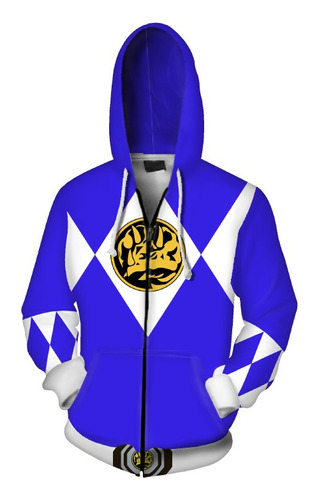 Chaqueta Con Capucha Y Cremallera Cospaly Power Rangers