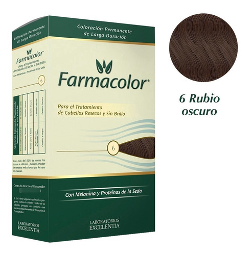 Farmacolor Kit Rubio Oscuro N° 6 X Un Estuche. De Fábrica.