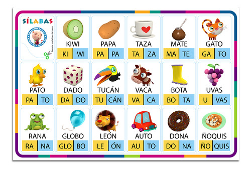 Láminas Escolares Juego Con Sílabas