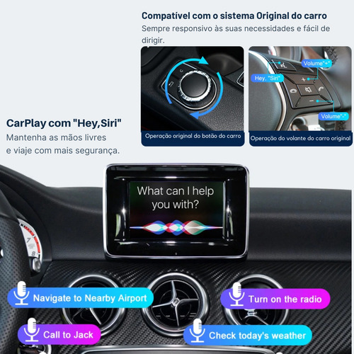 Módulo Carplay Interface Android Auto Apple Mercedes Ntg4.5