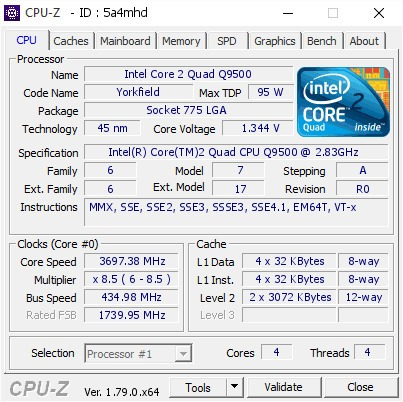 Processador Intel Core 2 Quand Q9500