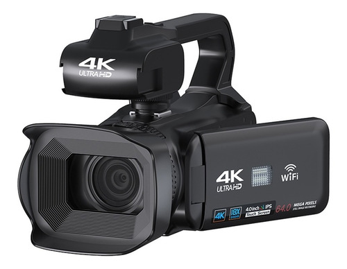 Cámara de video Komery Handheld Camcorders RX200 4K NTSC negra