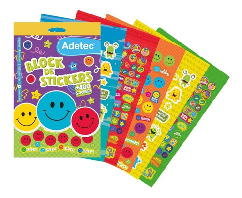 Block De Stickers Adetec Motivacionales +400 Stickers / 826